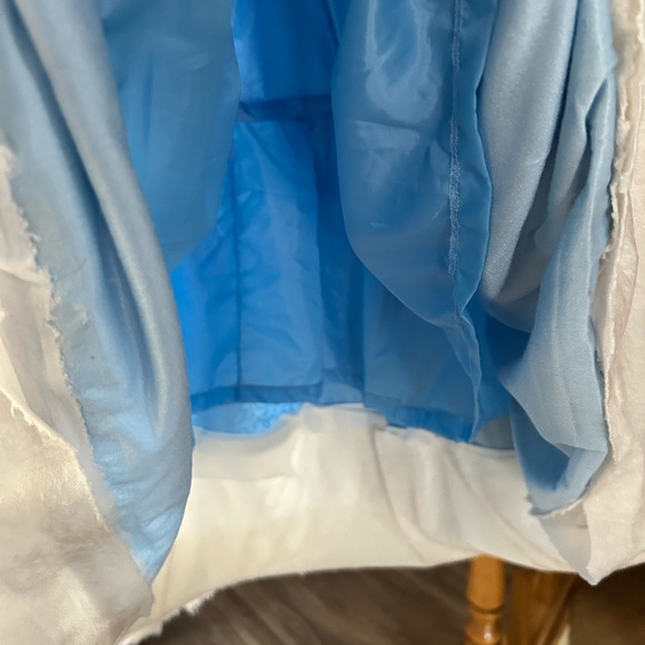 Princess Dress Blue With Cloak Faux Velvet/fur Size 11-12 Girls - Picture 5 of 15